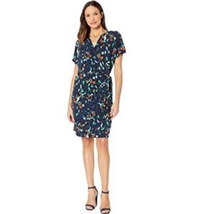 Kenneth Cole Tie Waist Wrap Dress